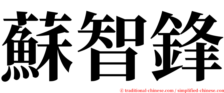蘇智鋒 serif font