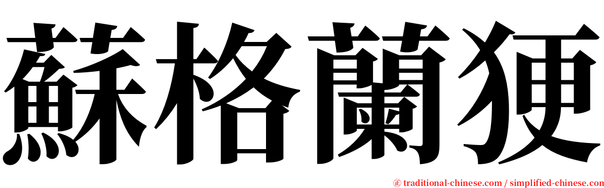 蘇格蘭㹴 serif font