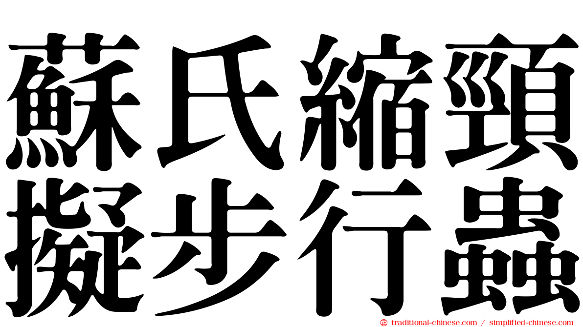 蘇氏縮頸擬步行蟲