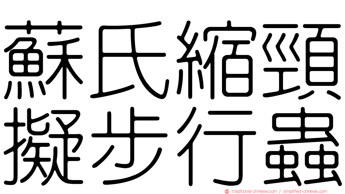 蘇氏縮頸擬步行蟲