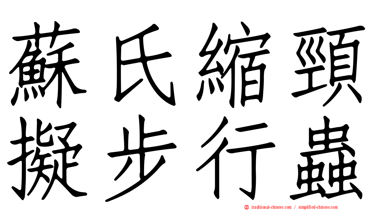 蘇氏縮頸擬步行蟲