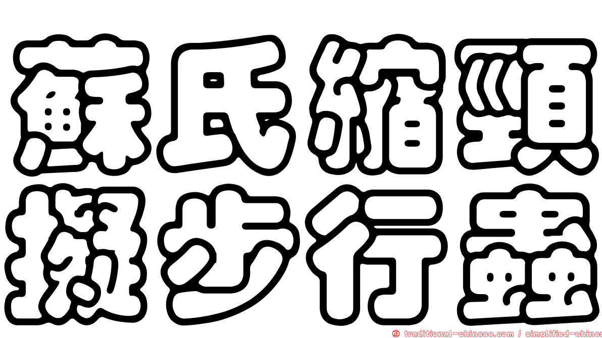 蘇氏縮頸擬步行蟲