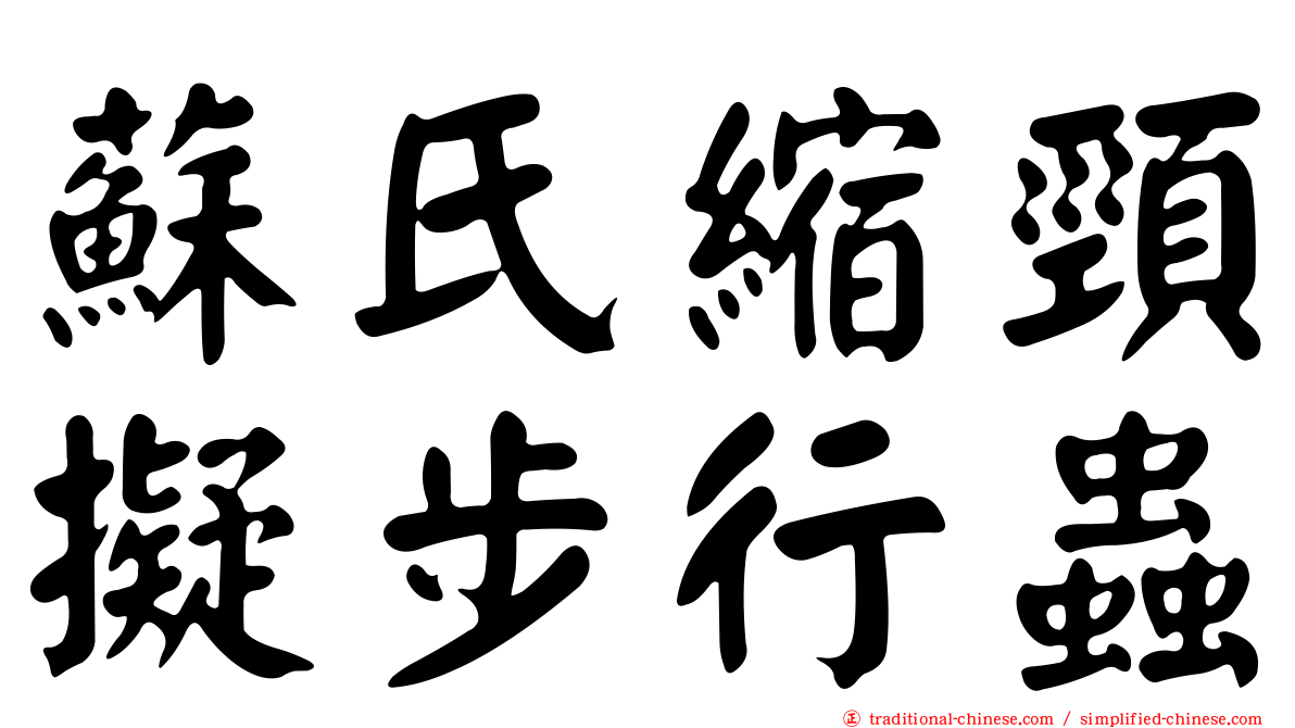 蘇氏縮頸擬步行蟲