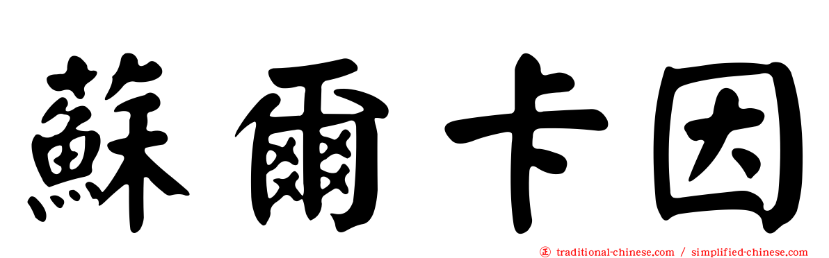 蘇爾卡因
