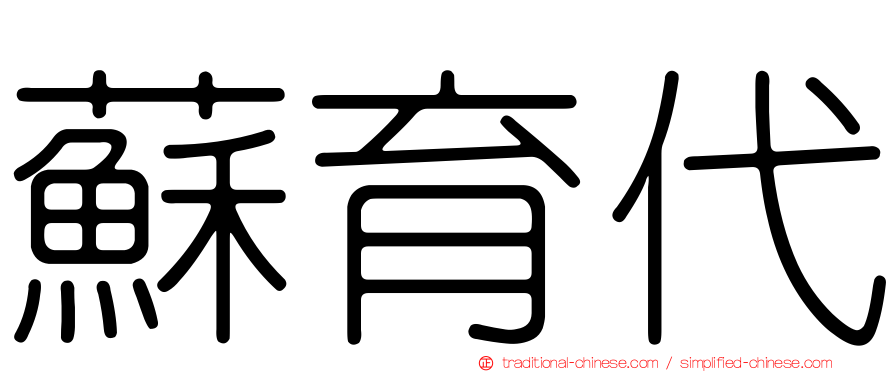 蘇育代