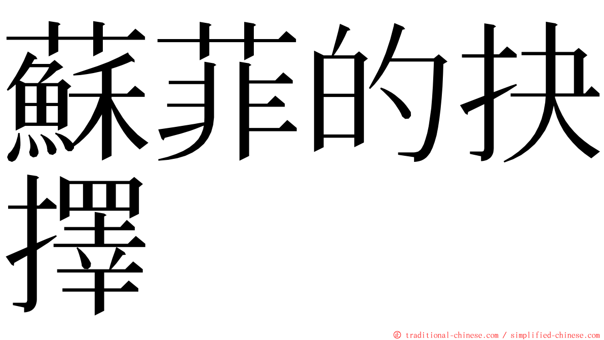 蘇菲的抉擇 ming font