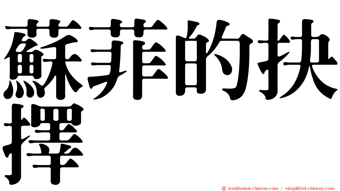 蘇菲的抉擇