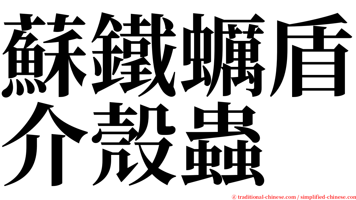 蘇鐵蠣盾介殼蟲 serif font