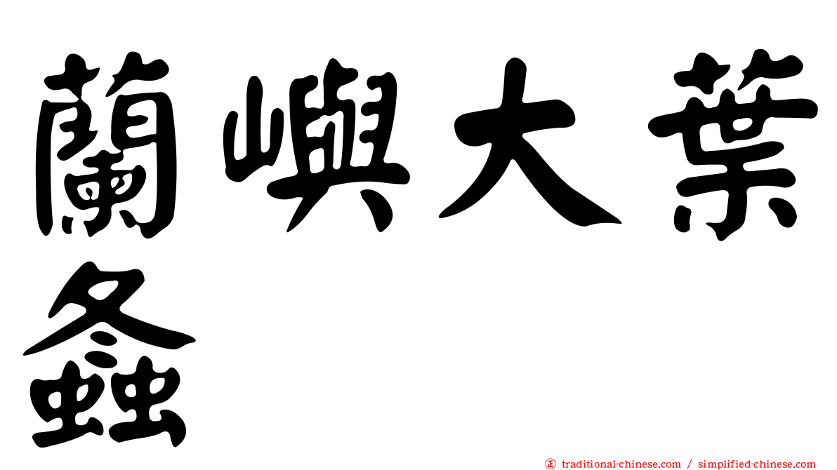 蘭嶼大葉螽