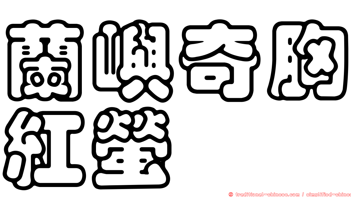 蘭嶼奇胸紅螢