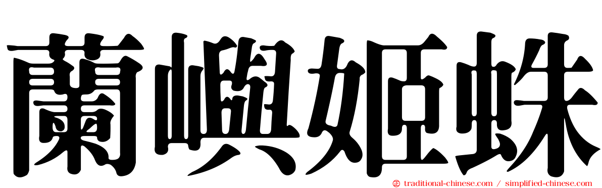 蘭嶼姬蛛
