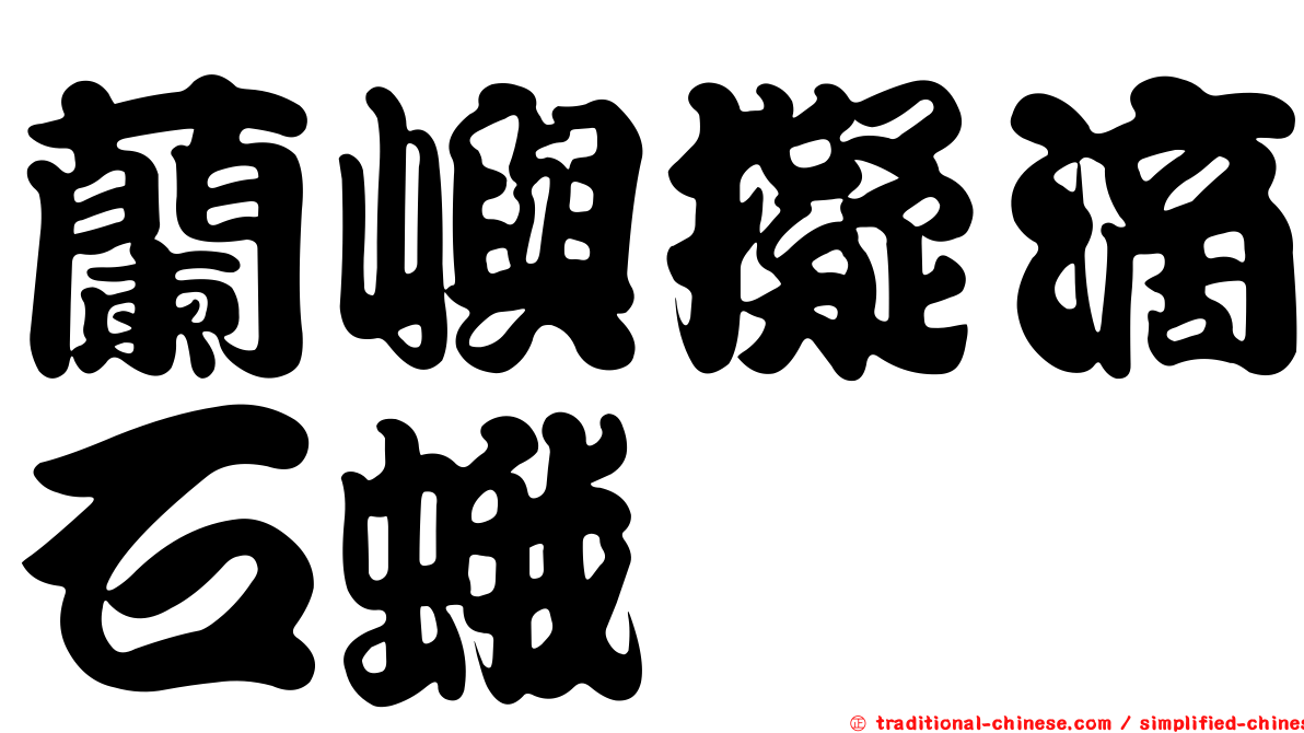蘭嶼擬滴石蛾