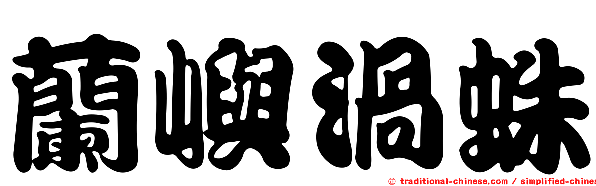蘭嶼渦蛛