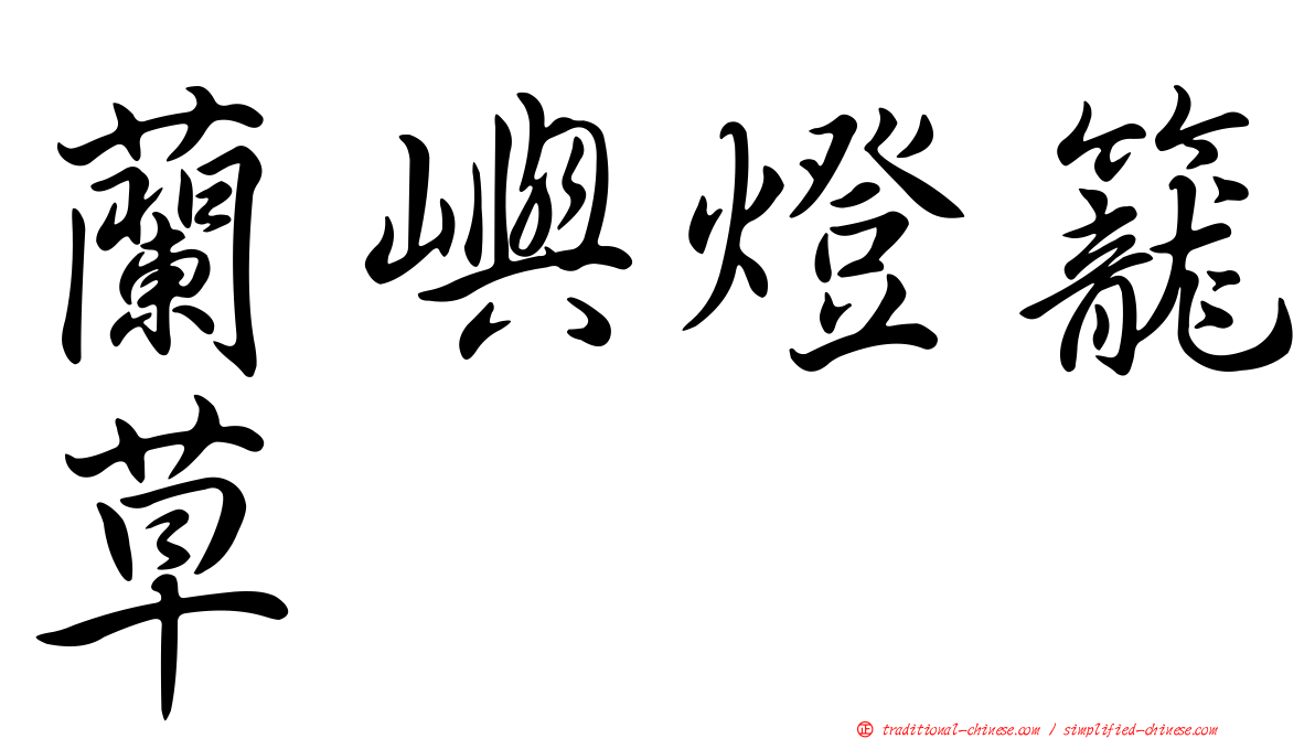 蘭嶼燈籠草