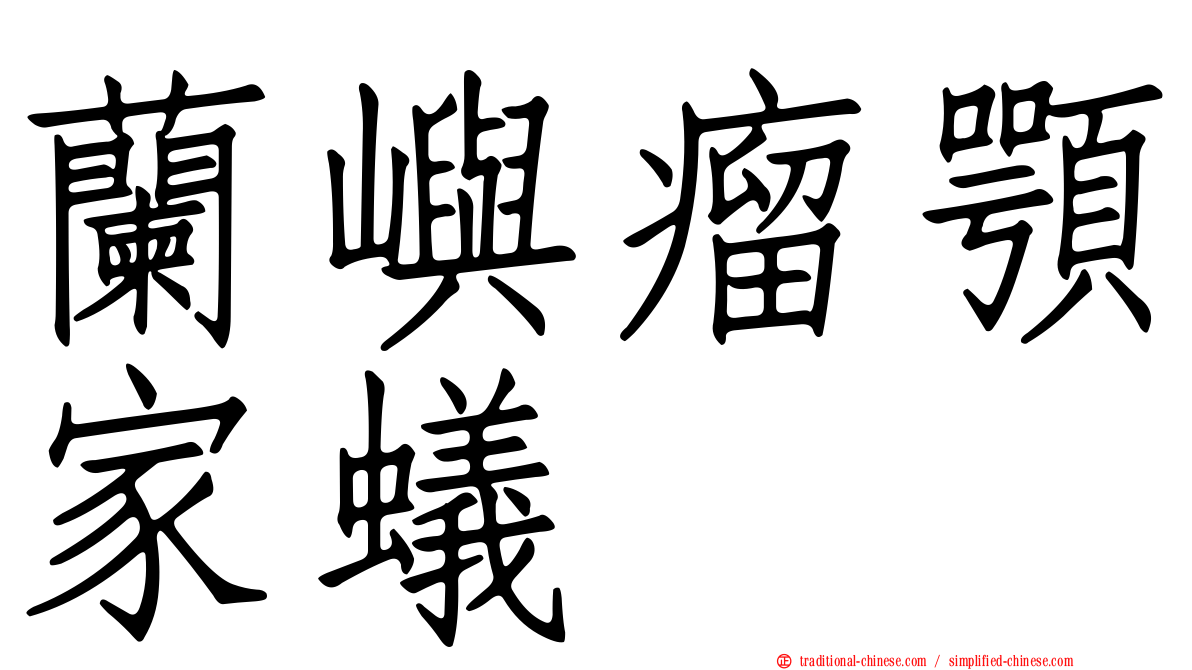 蘭嶼瘤顎家蟻