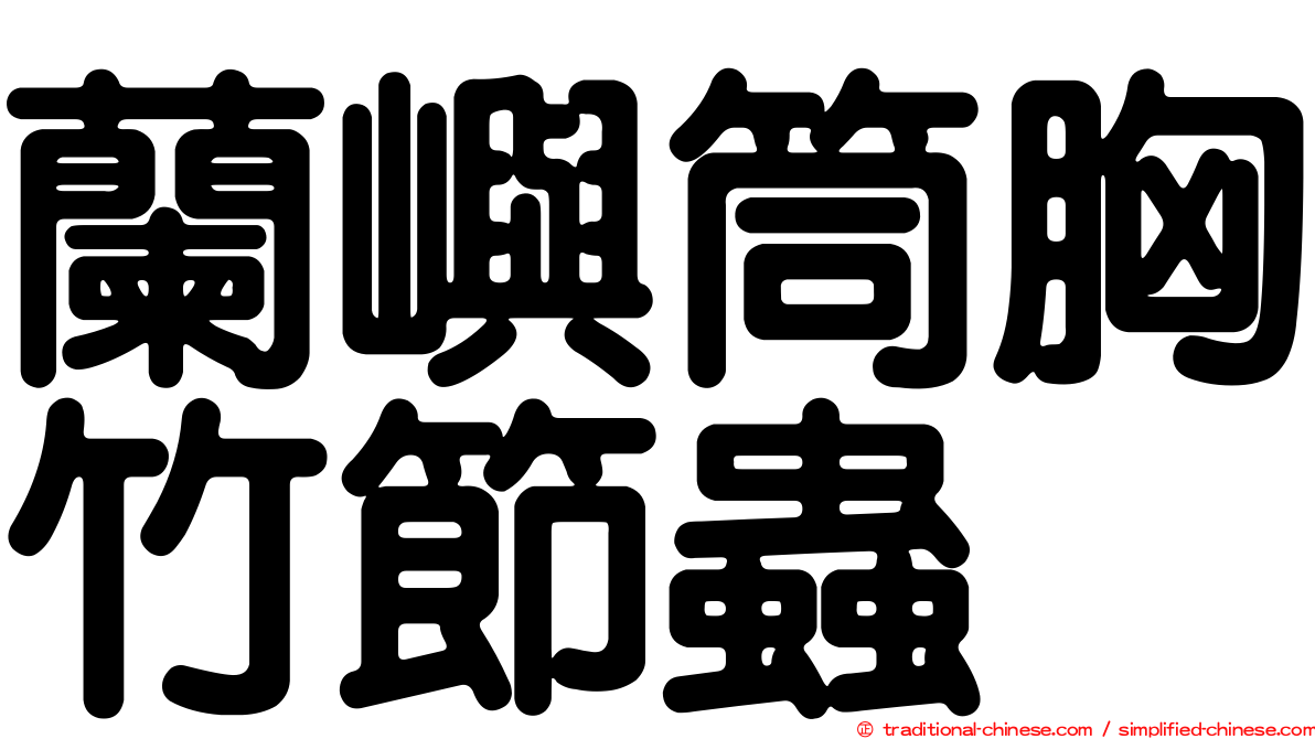 蘭嶼筒胸竹節蟲