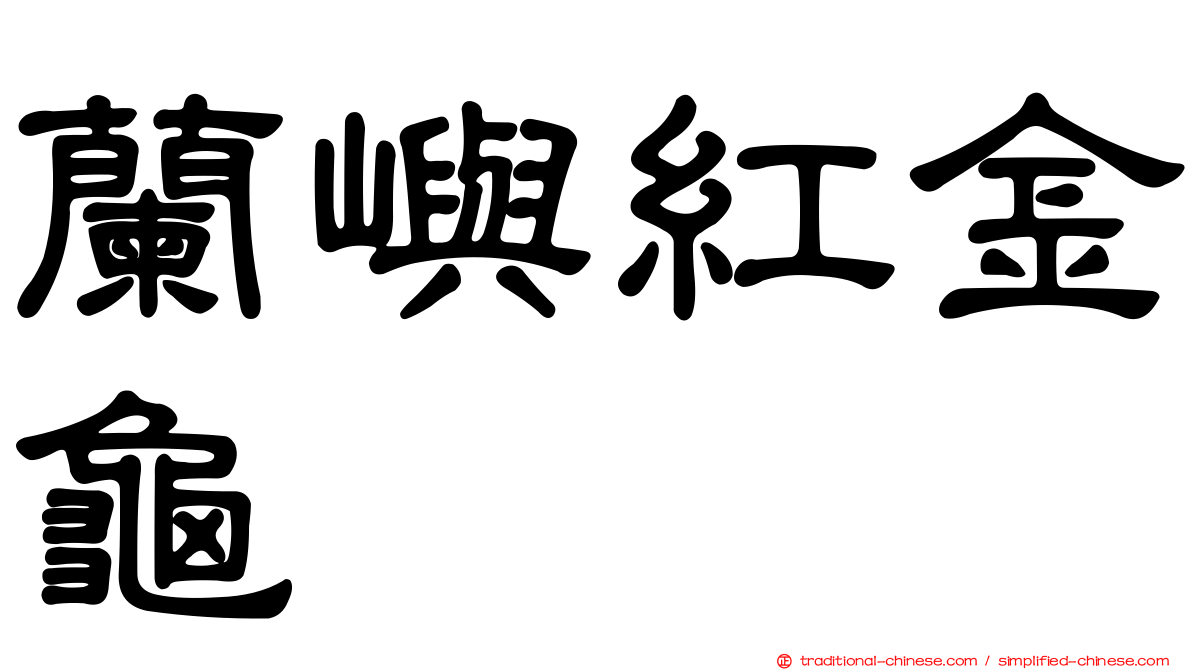 蘭嶼紅金龜