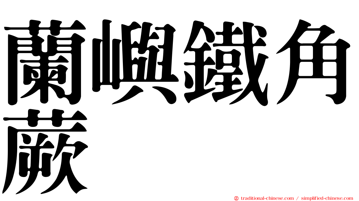 蘭嶼鐵角蕨