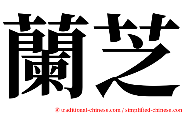 蘭芝 serif font