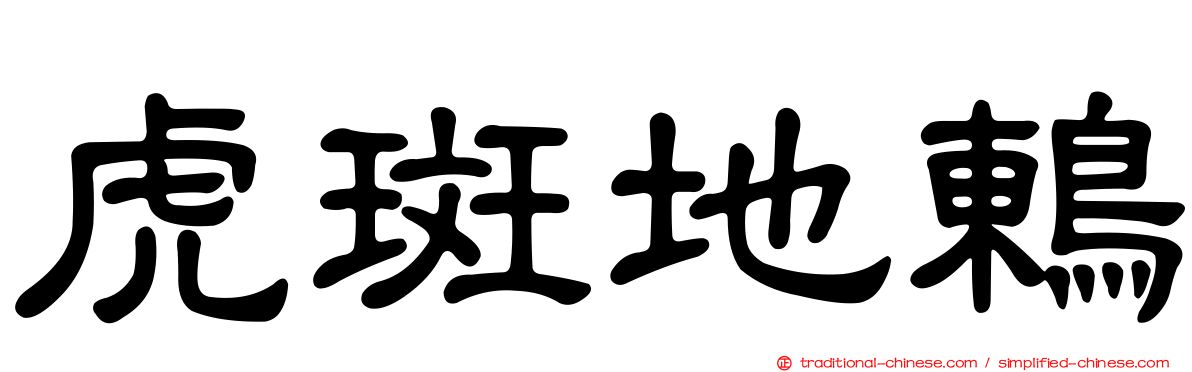 虎斑地鶇
