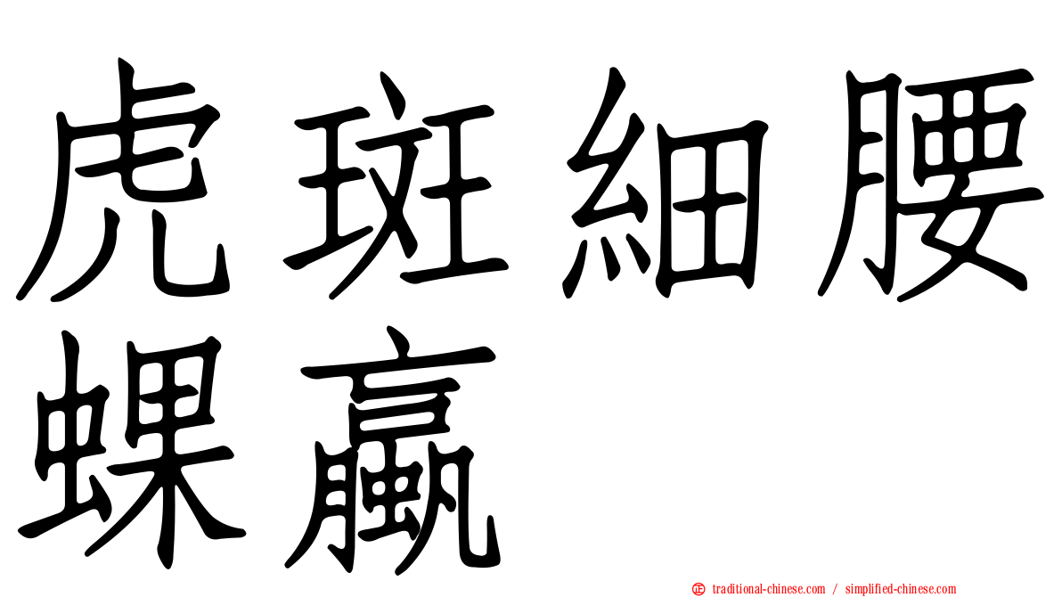 虎斑細腰蜾蠃