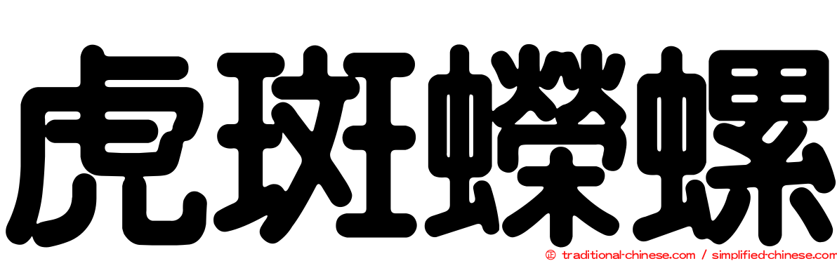 虎斑蠑螺
