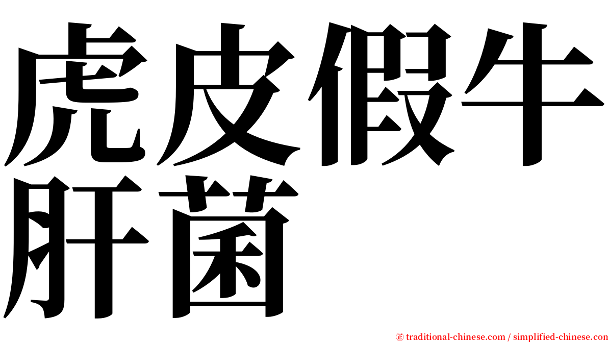 虎皮假牛肝菌 serif font
