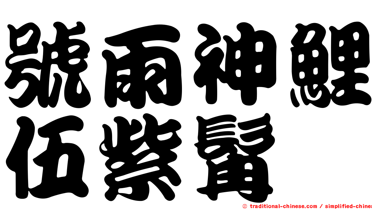 號雨神鯉伍紫髯