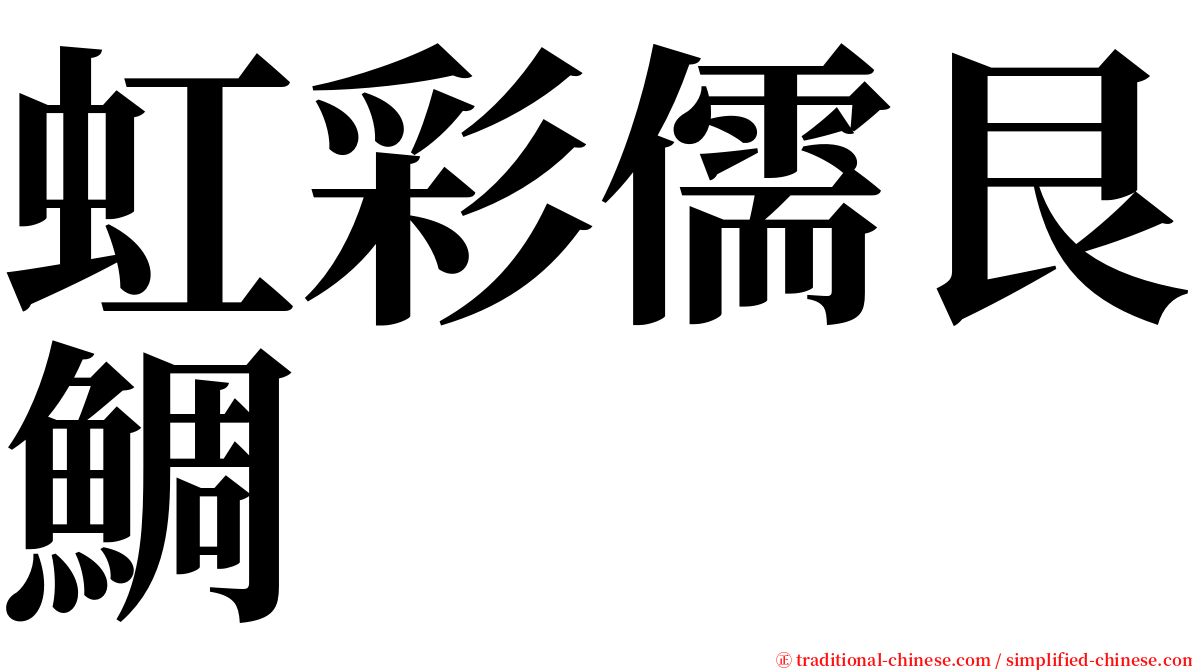 虹彩儒艮鯛 serif font
