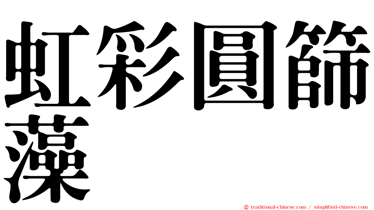 虹彩圓篩藻