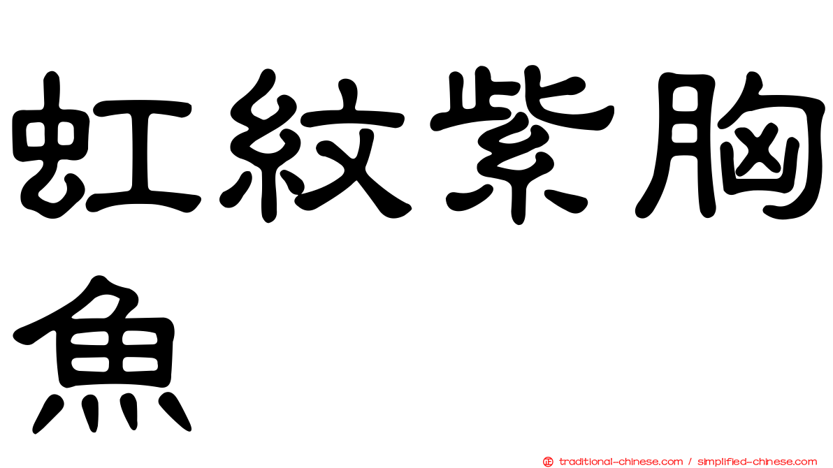 虹紋紫胸魚