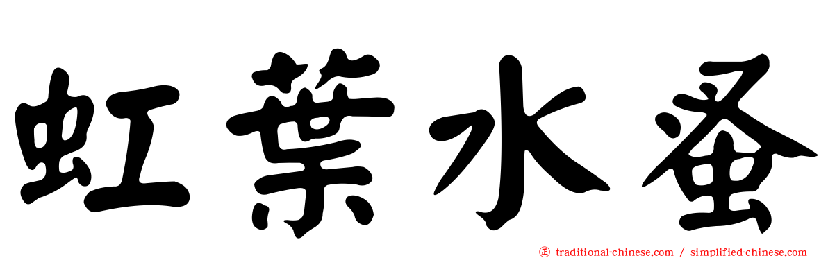 虹葉水蚤