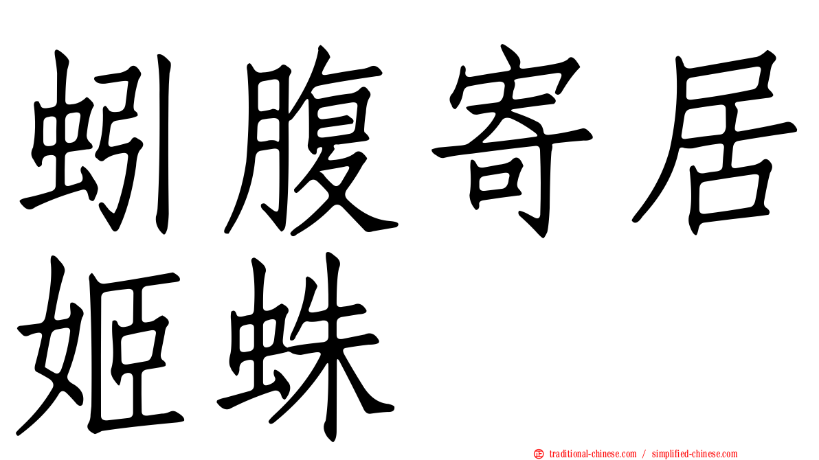 蚓腹寄居姬蛛