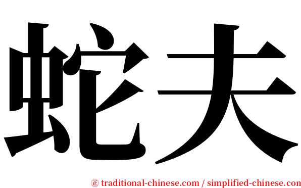 蛇夫 serif font