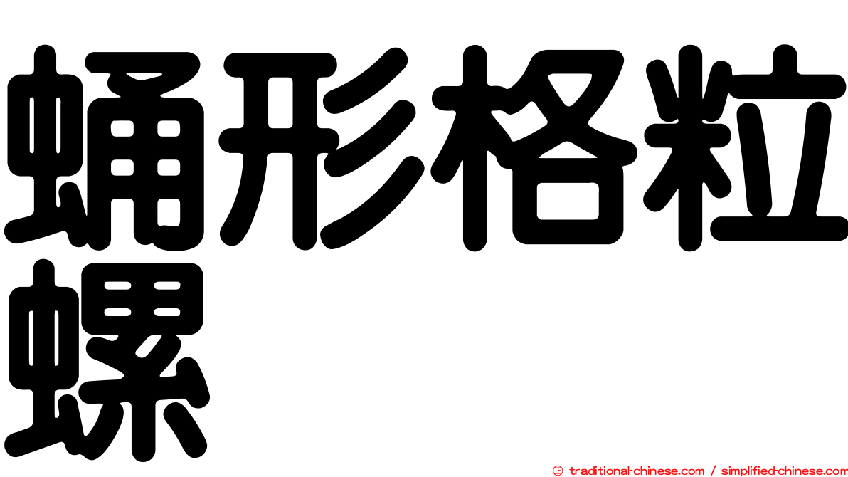 蛹形格粒螺