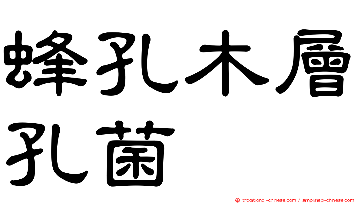 蜂孔木層孔菌