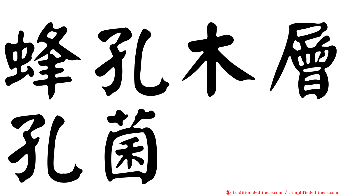 蜂孔木層孔菌