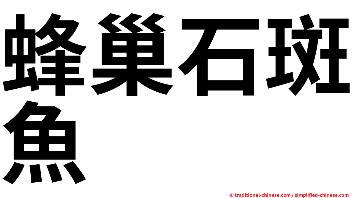 蜂巢石斑魚