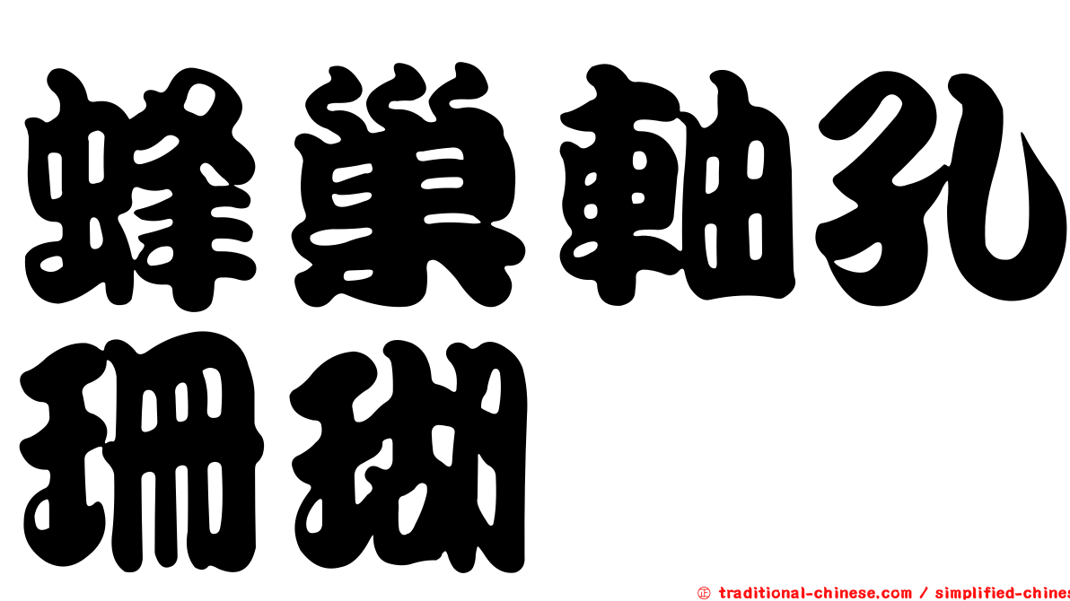蜂巢軸孔珊瑚