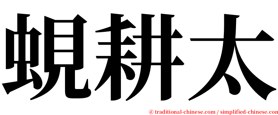 蜆耕太 serif font
