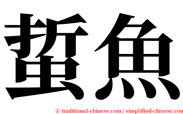 蜇魚 serif font