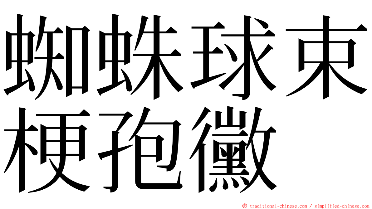 蜘蛛球束梗孢黴 ming font