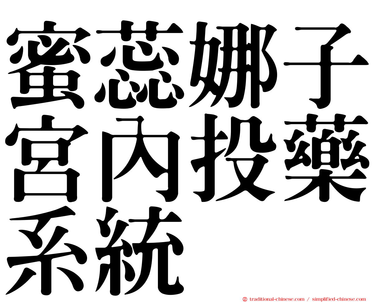 蜜蕊娜子宮內投藥系統