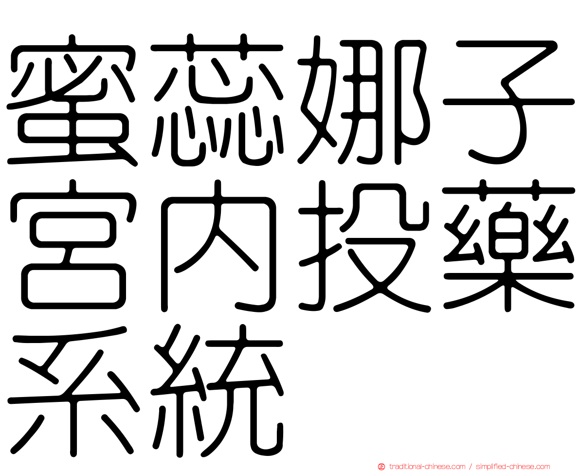 蜜蕊娜子宮內投藥系統