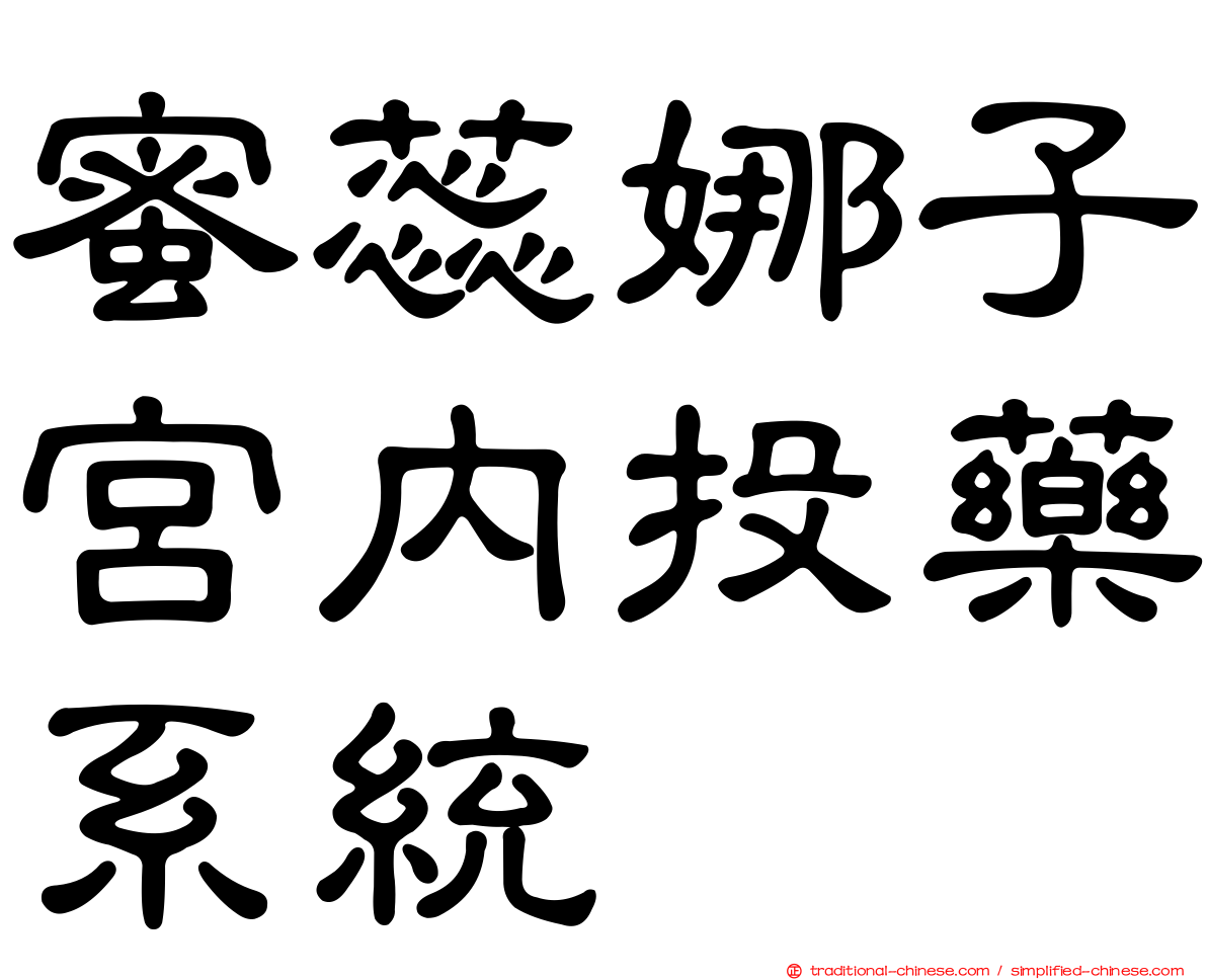 蜜蕊娜子宮內投藥系統
