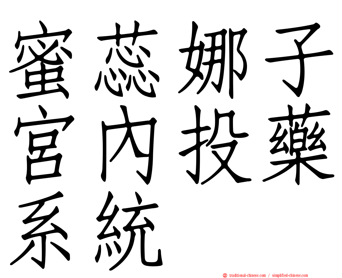 蜜蕊娜子宮內投藥系統