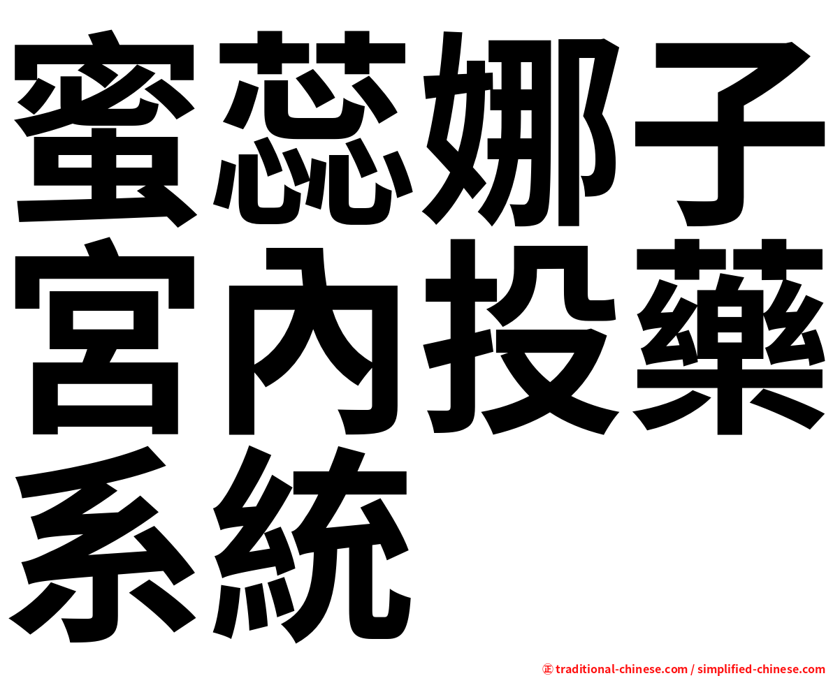 蜜蕊娜子宮內投藥系統