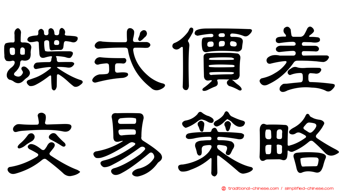 蝶式價差交易策略
