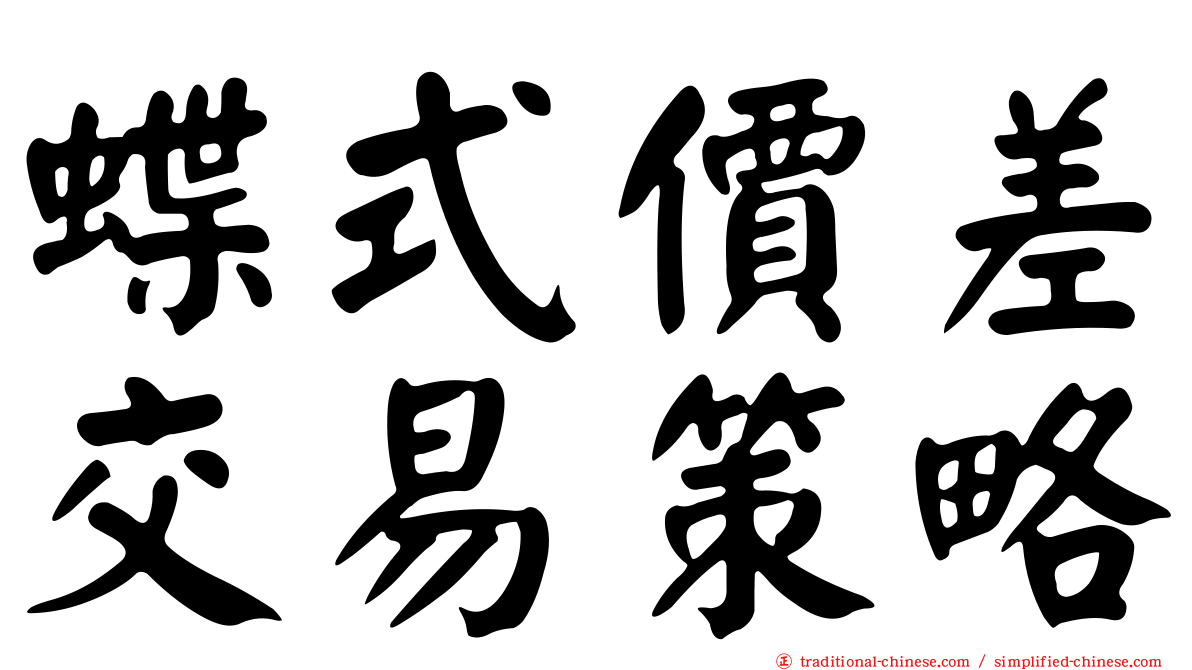 蝶式價差交易策略