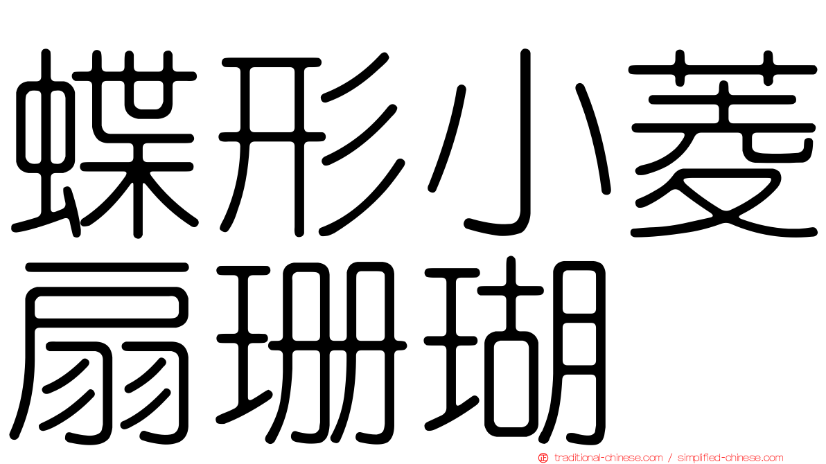 蝶形小菱扇珊瑚